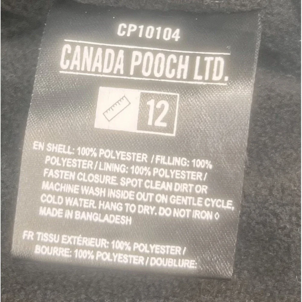 Canada Pooch Dog Cool Factor Button Jacket Size 12 8-12 lbs Winter Parka NWT